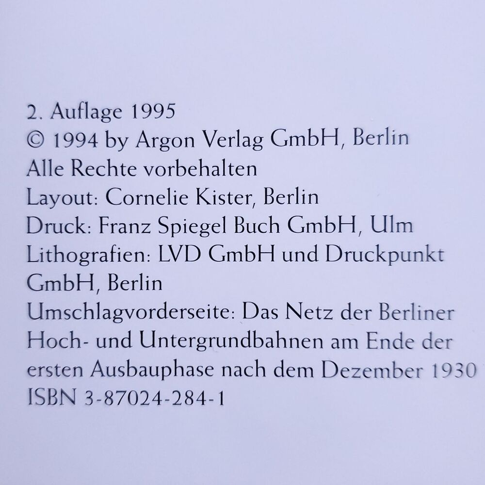 Das Berliner U- und S-Bahnnetz by Alfred Gottwaldt German Rapid Transit History - Picture 10 of 15